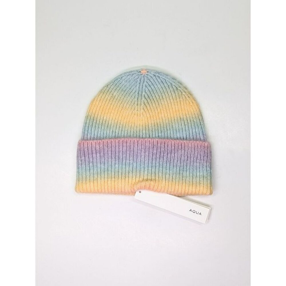 Aqua Women's Space Dye Hat Rib Knit Cuff Beanie (MSRP $58)